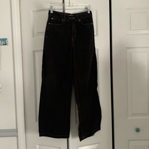 Pull & Bear dark wide leg jeans. Size 34 EUR.